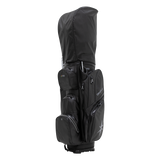 dri play golf cart bag right 45 profile with club cover and umbrella black