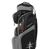 lite play golf club bag right side with accessories black grey