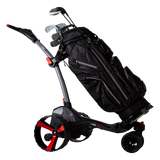 zip x3 electronic golf cart with bag titanium grey