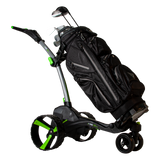zip x5 electronic golf cart with bag titanium grey